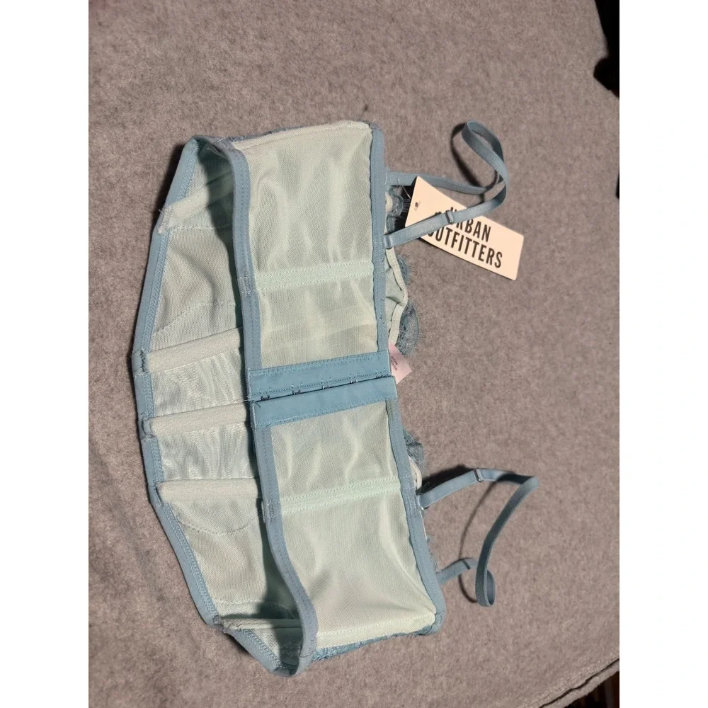 Urban Outfitters Out From Under Blue Lace Corset Top Underwire Bustier M